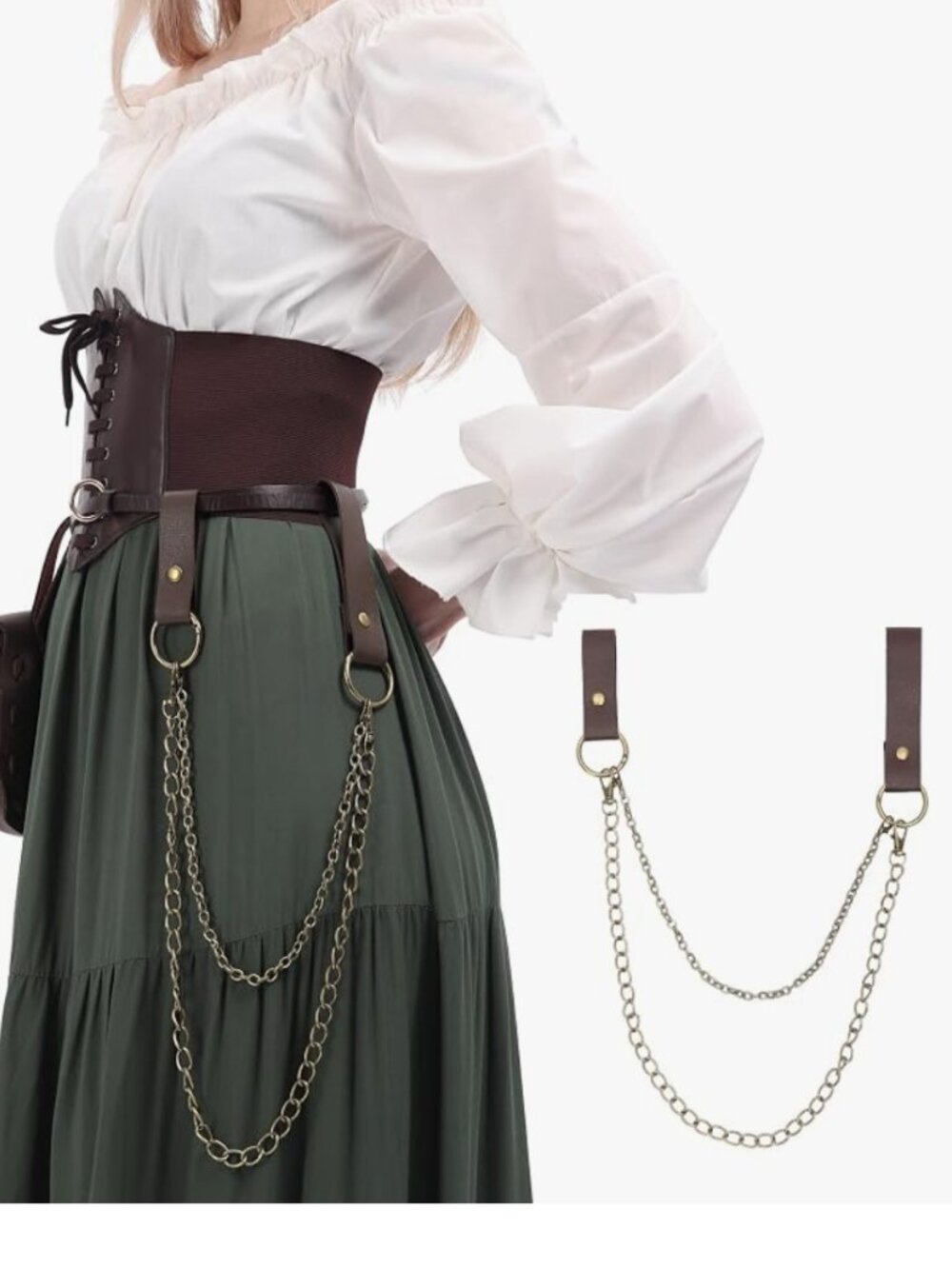Medieval Dress Accessory with Chains